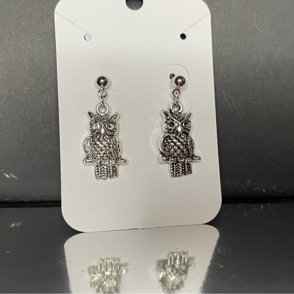 Handmade Owl Stud Earrings